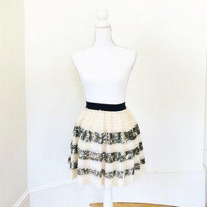 Free People Sequin Striped Mini Skirt